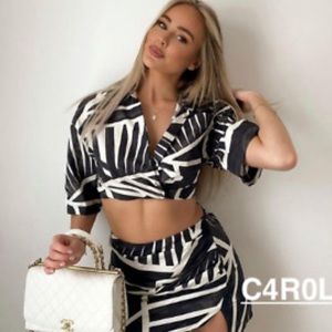 Zara Crop Top Printed NWT